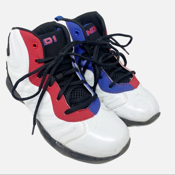 And1 Other - And1 Boys High Top Basketball Sneakers Red White Blue Black Boys Size 4